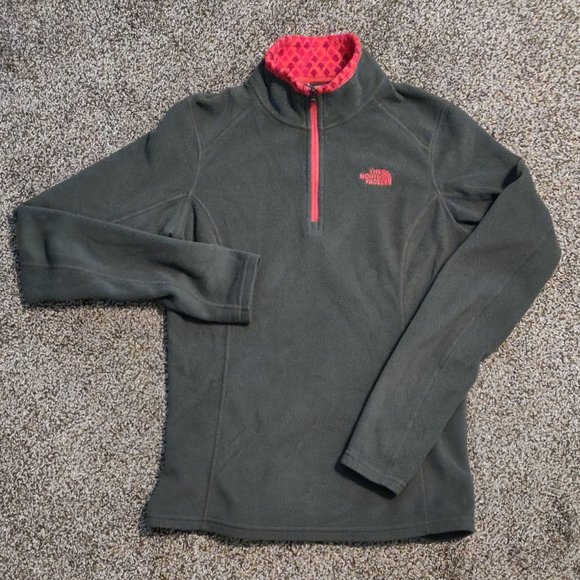 The North Face 1/4 zip women's pullover green SIZE SMALL - Picture 1 of 4